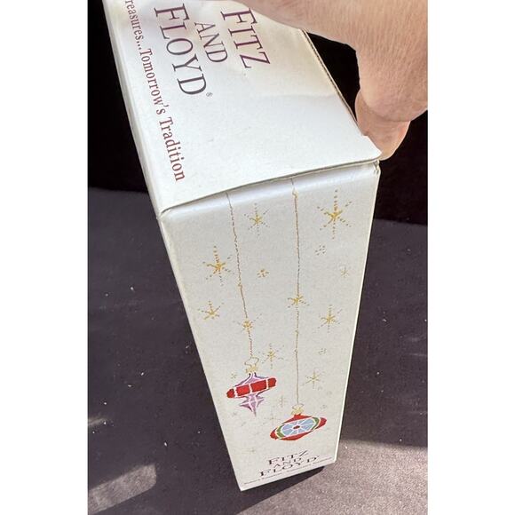 Fitz and Floyd Hand Painted Glass Nutcracker Poinsettia Motif Ornament New! - Picture 4 of 9